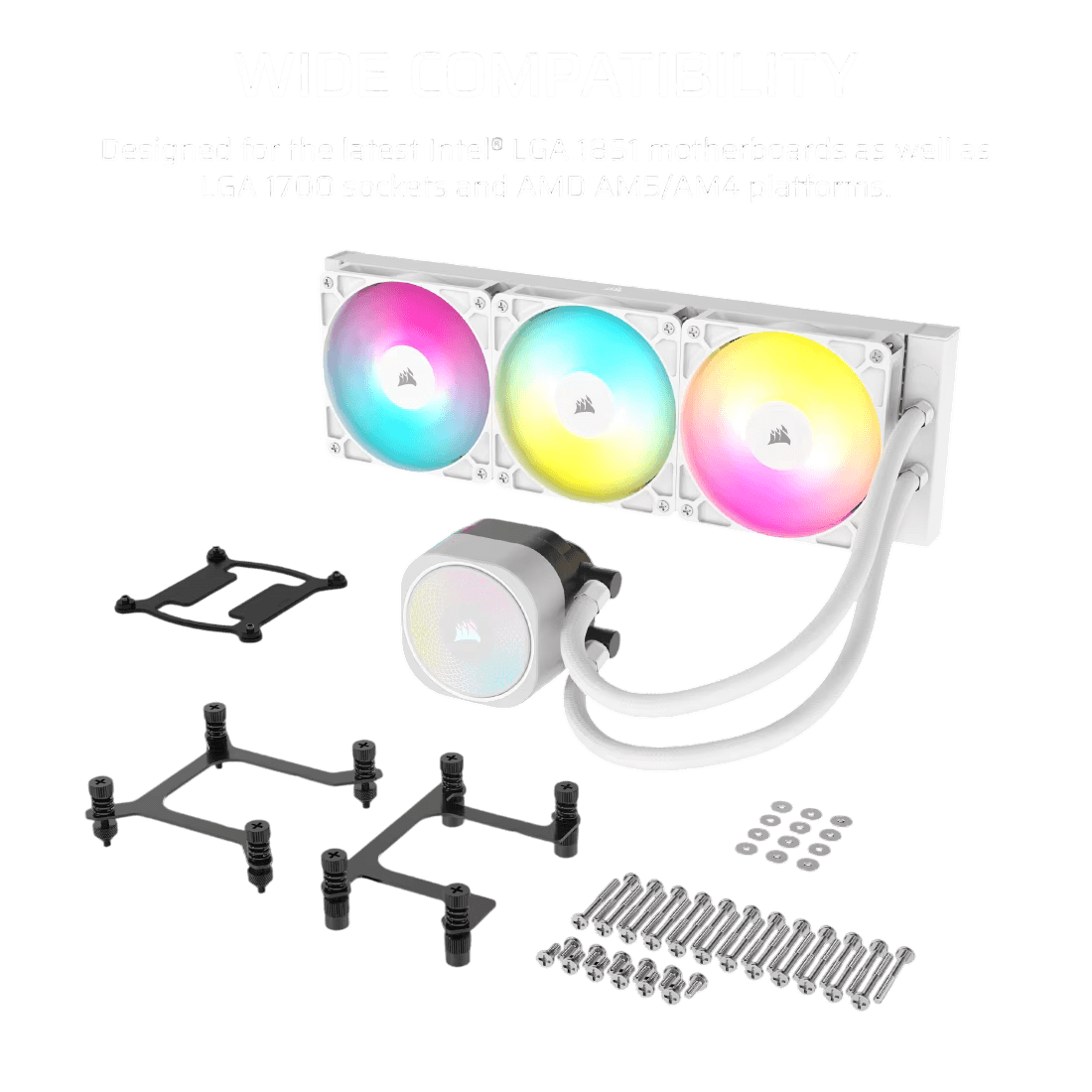 CORSAIR NAUTILUS 360 RS ARGB Liquid CPU Cooler - WHITE