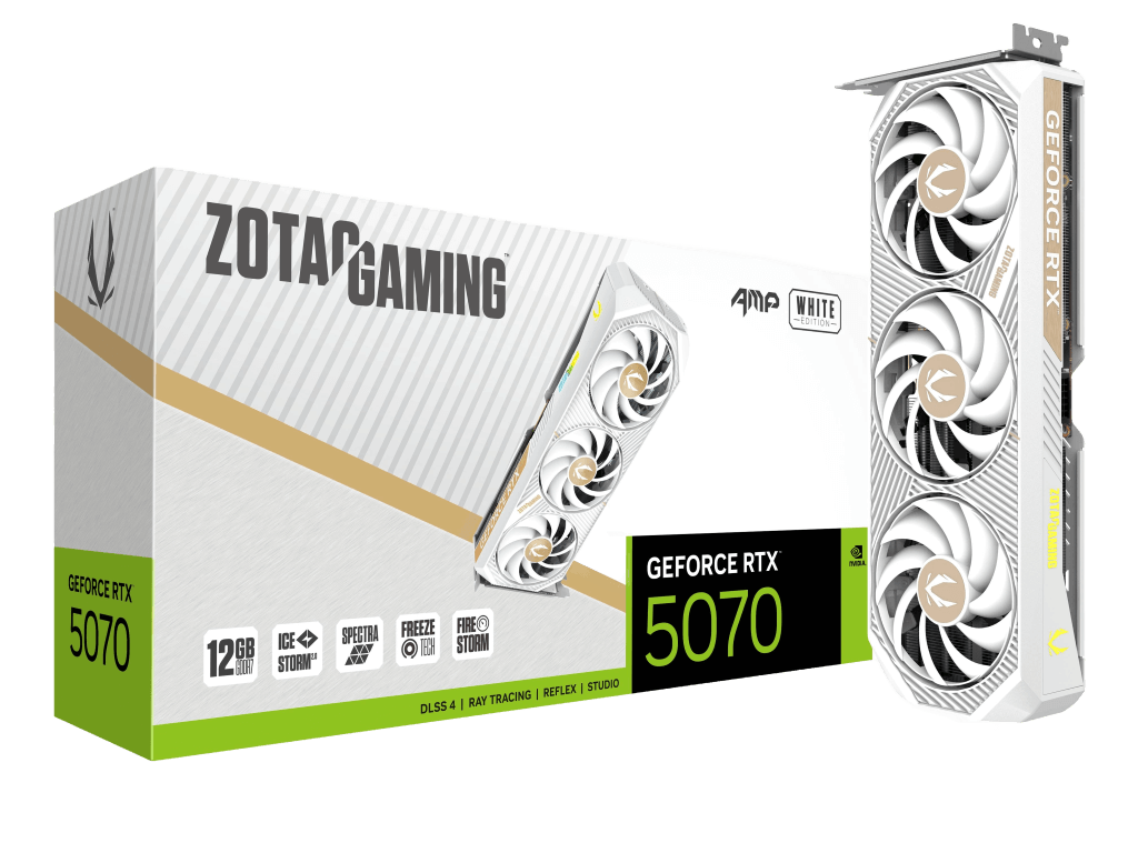 ZOTAC GeForce RTX 5070 12GB AMP OC WHITE