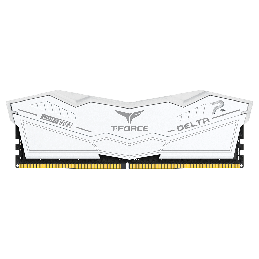 T-FORCE DELTA RGB (1x16GB) 6000MHz CL38 DDR5 - WHITE (قطعة واحدة)