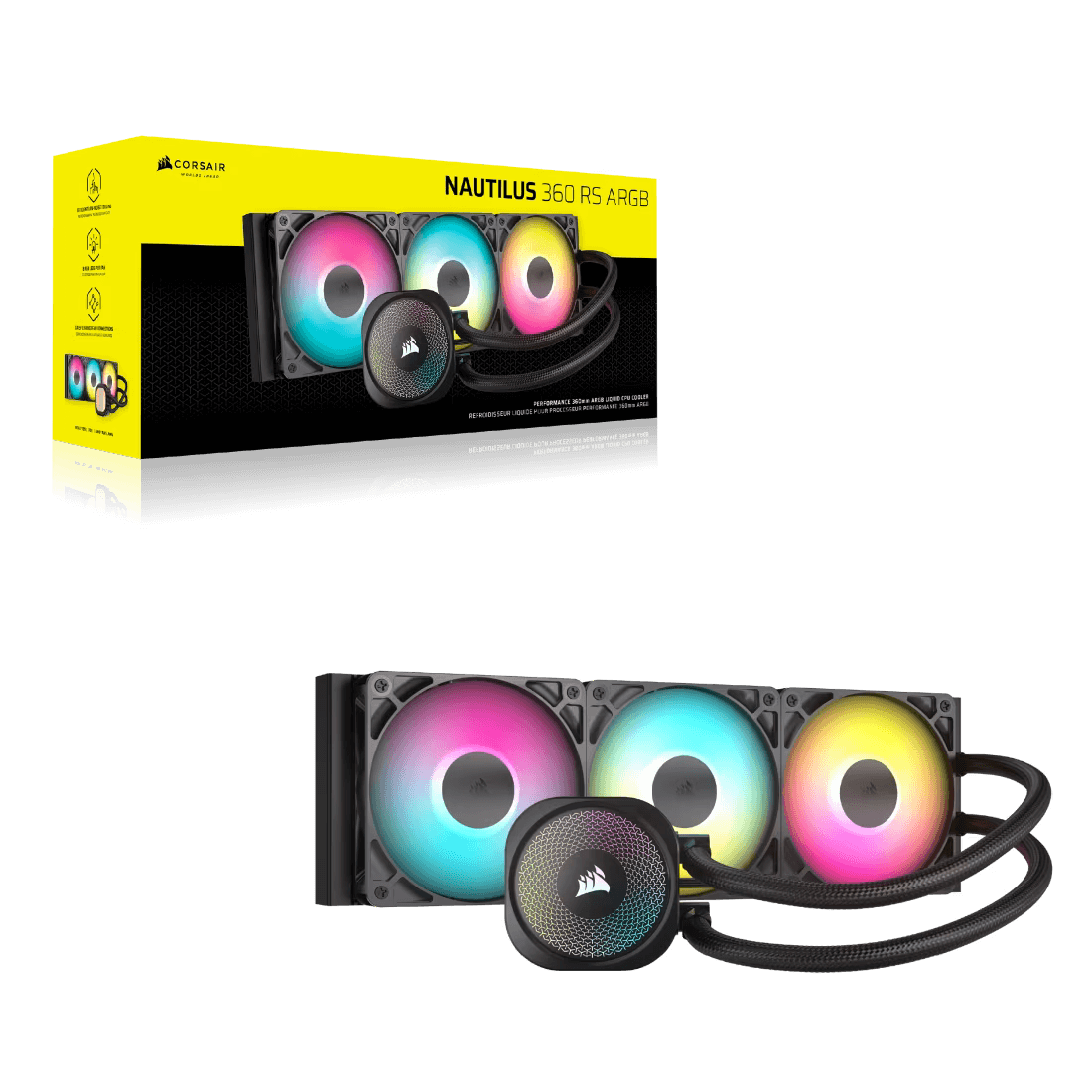 CORSAIR NAUTILUS 360 RS ARGB Liquid CPU Cooler - BLACK