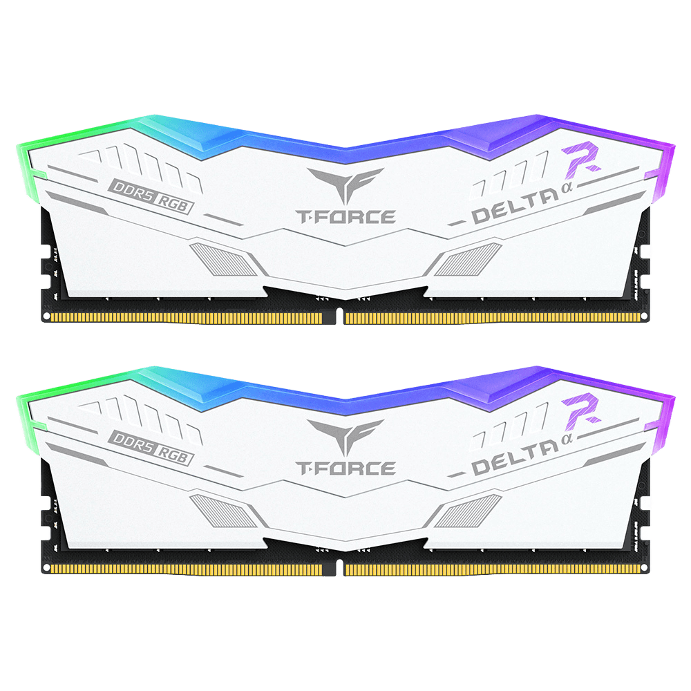 T-FORCE DELTA RGB 32GB (2x16GB) 6000MHz CL30 DDR5 - WHITE