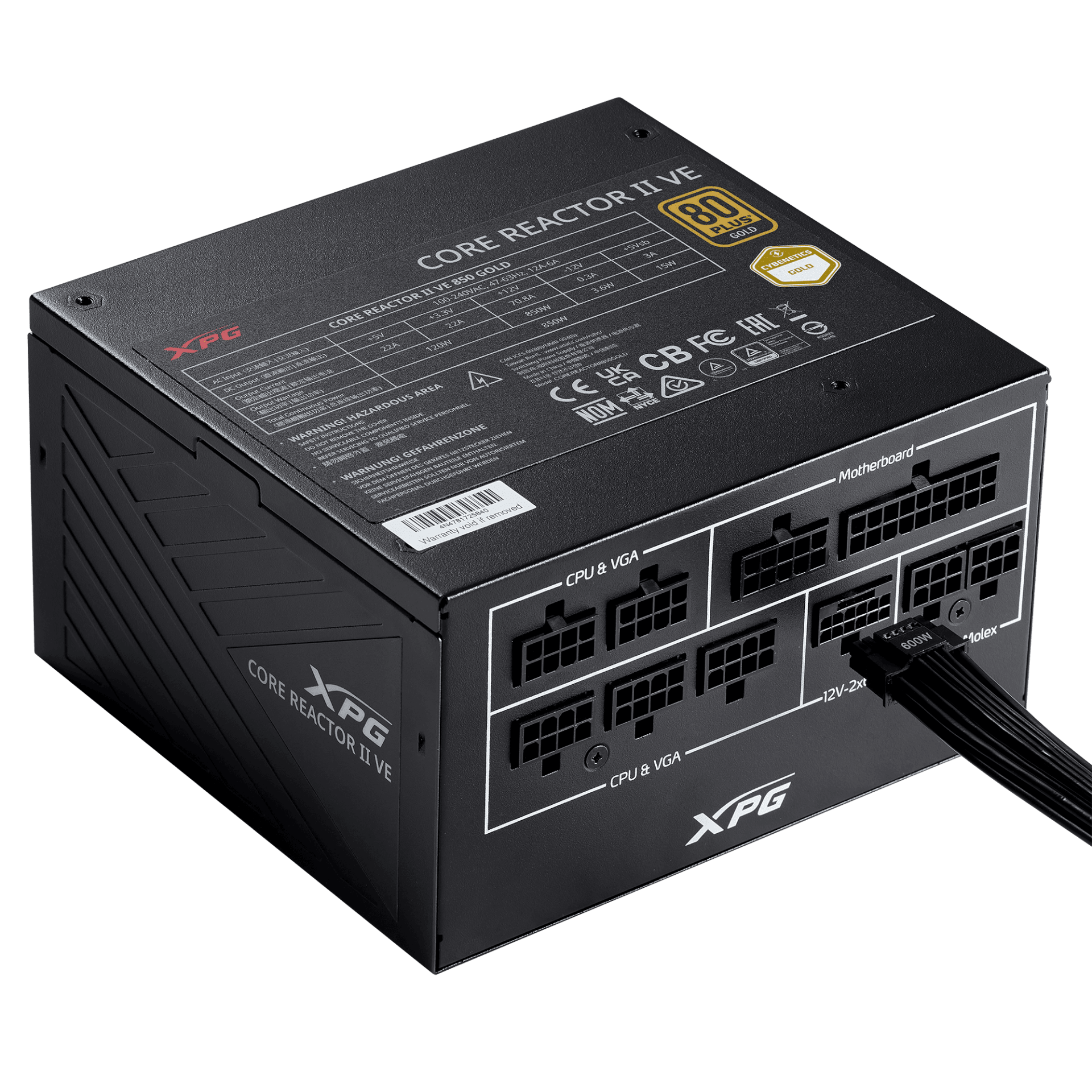 XPG CORE REACTOR II VE 850W 80+ GOLD ATX 3.1 FULLY MODULAR - BLACK