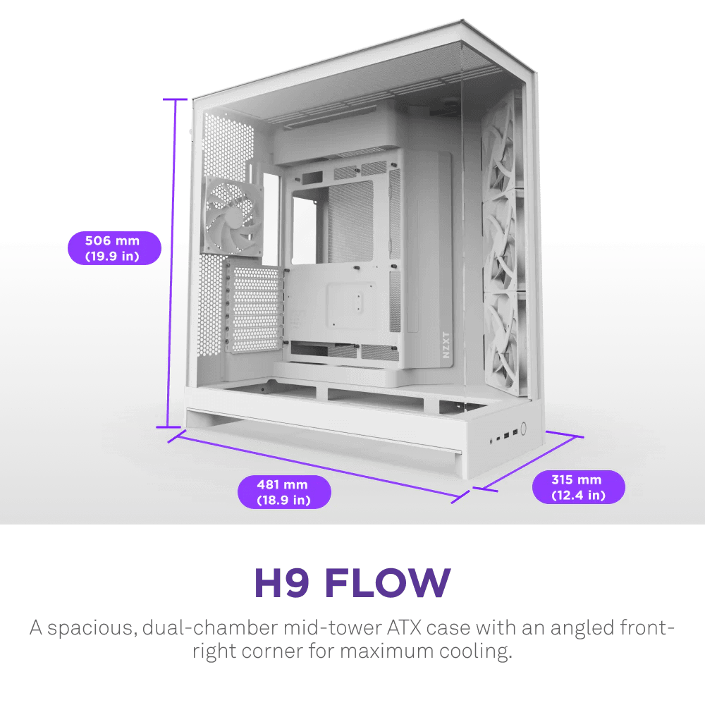 NZXT H9 Flow 2025 White