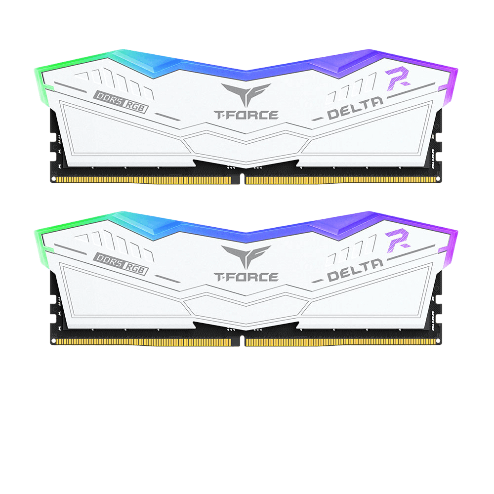 T-FORCE DELTA RGB 32GB (2×16GB) 6000MHz CL38 DDR5 - WHITE