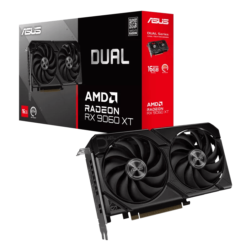 ASUS DUAL Radeon RX 9060XT 16GB GDDR6 - BLACK