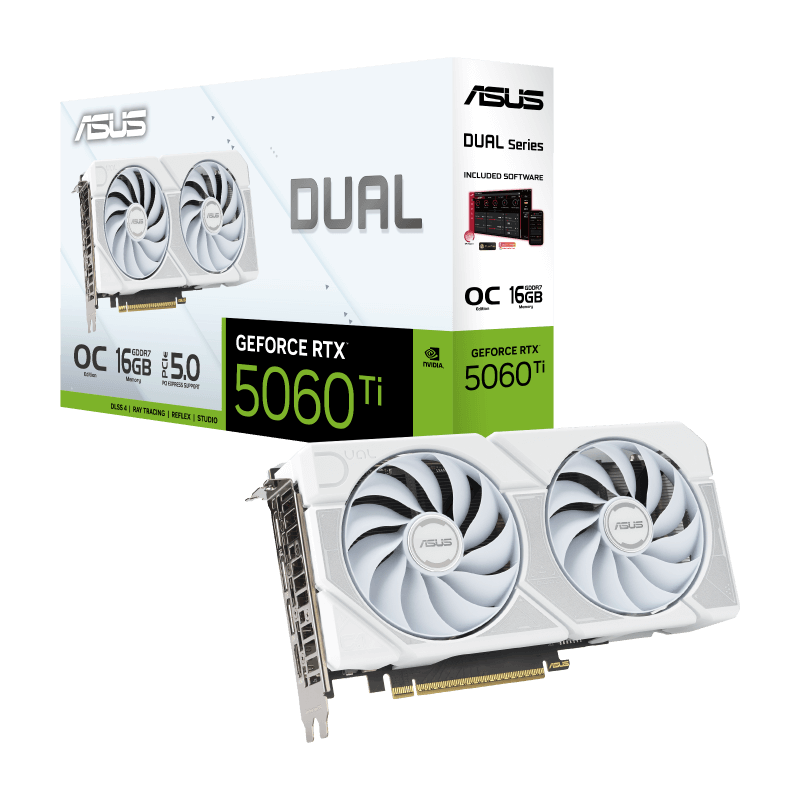 ASUS DUAL GeForce RTX 5060Ti 16GB OC - WHITE