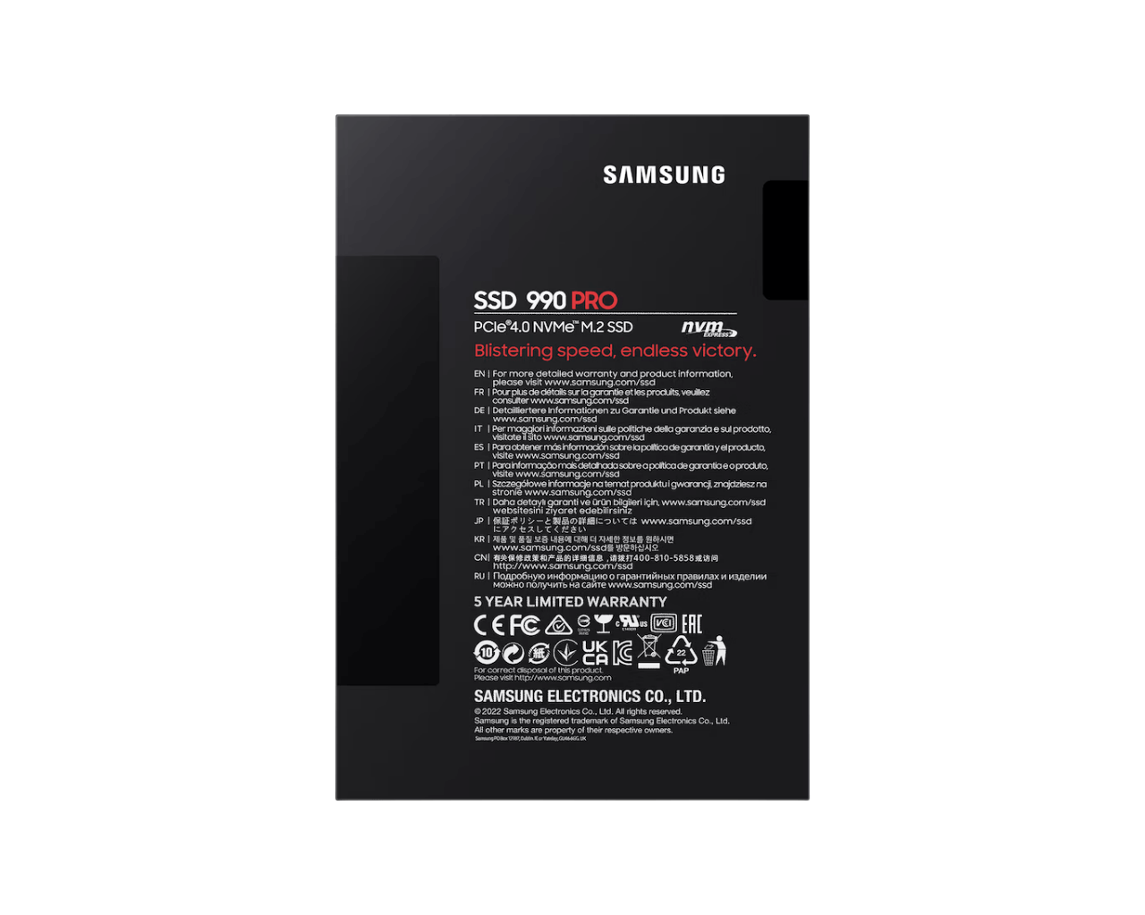 SAMSUNG 990 PRO 4TB PCIe 4.0 NVMe M.2 7450MB/s