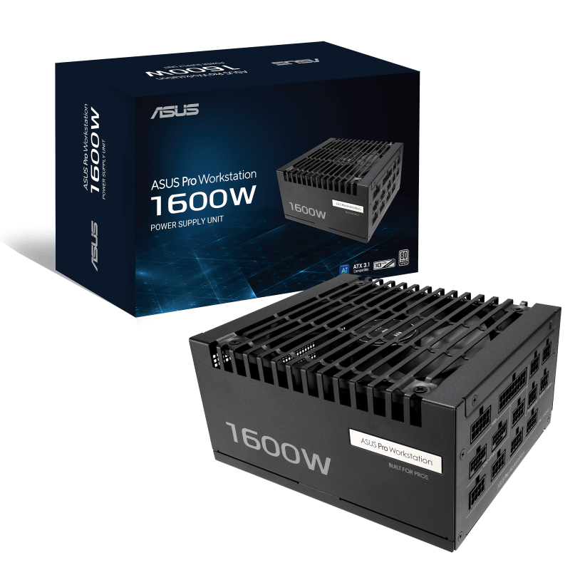 ASUS PRO WS 1600W PLATINUM ATX 3.1 FULLY MODULAR