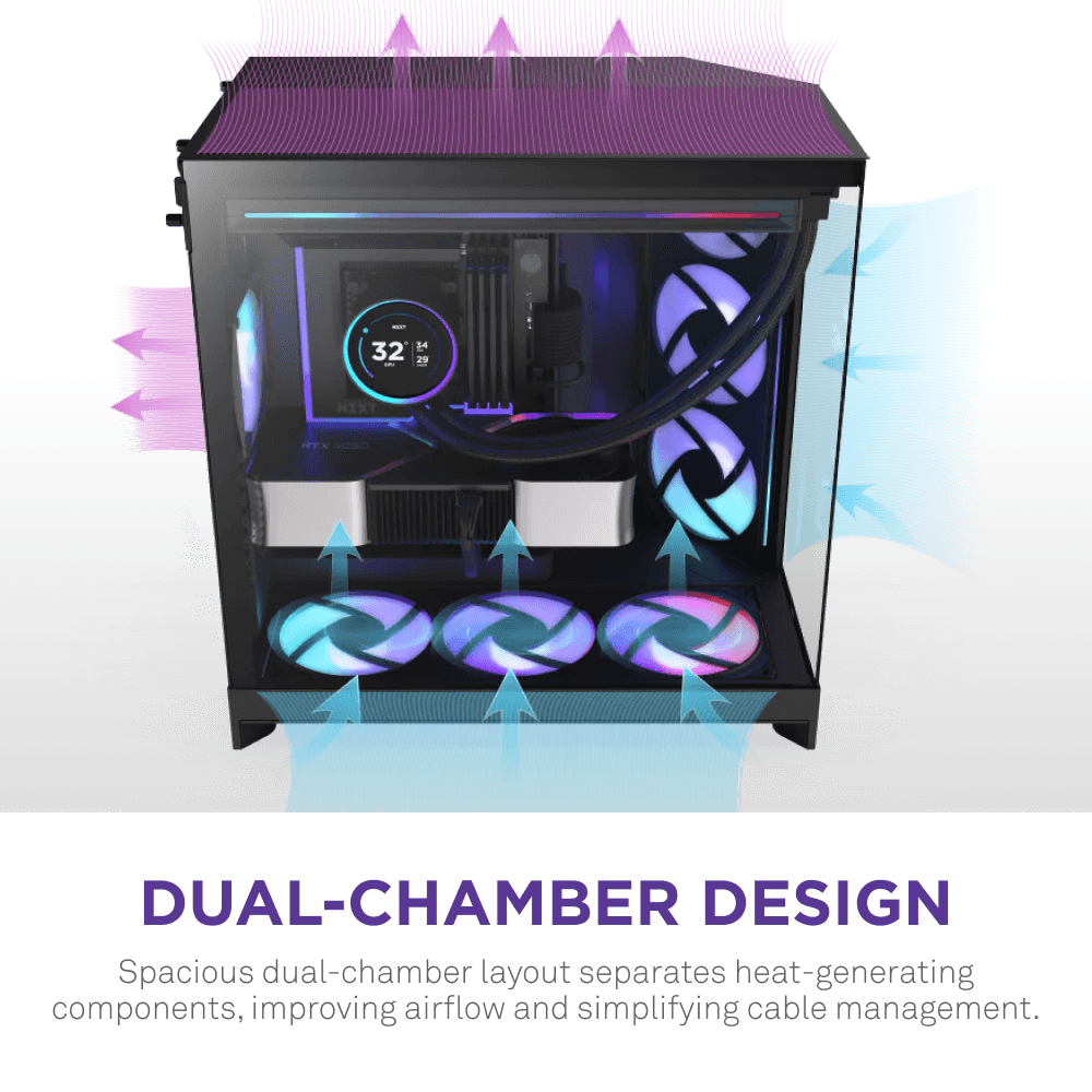 NZXT H9 Flow RGB+ 2025 Black