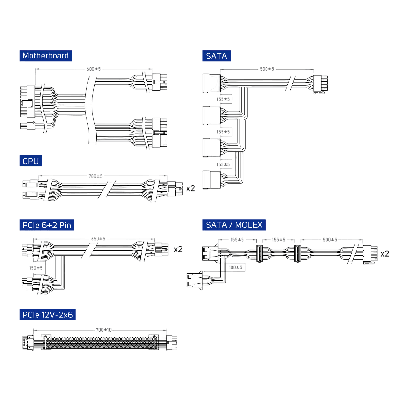 FSP POWER SUPPLY VITA-GM 850W GOLD ATX 3.1 FULLY MODULAR - BLACK